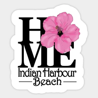 HOME Indian Harbour Beach Pink Hbiscus Sticker